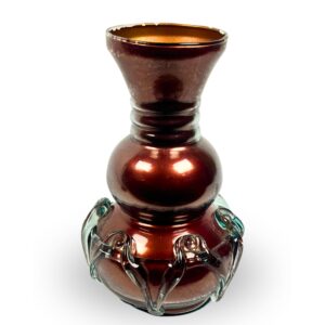 Royal Brown Glass Vase – 7.5 Inch | Artistic Decorative Vase